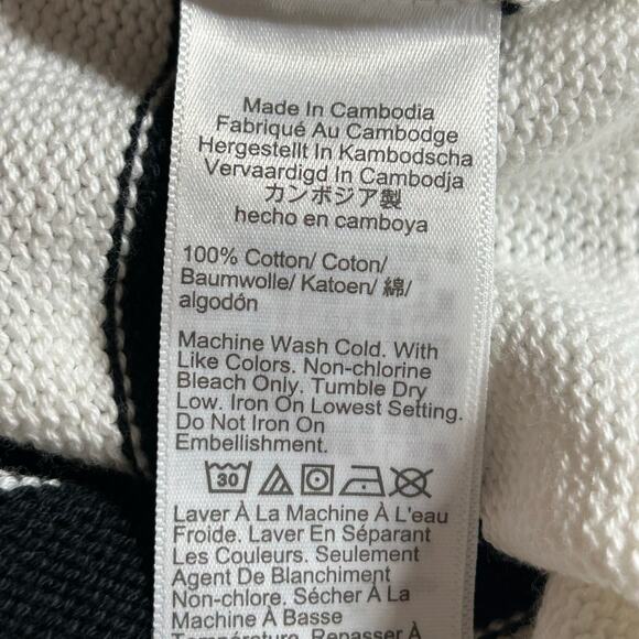 J. Crew Factory Women's Quarter Zip Pearl Zipper Striped Sweater L Large New - Picture 9 of 9